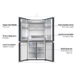 ⁦מקרר 4 דלתות HAIER HRF5800BS⁩ – תמונה ⁦3⁩