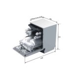 ⁦מדיח כלים רחב DELONGHI WMD65W⁩ – תמונה ⁦2⁩