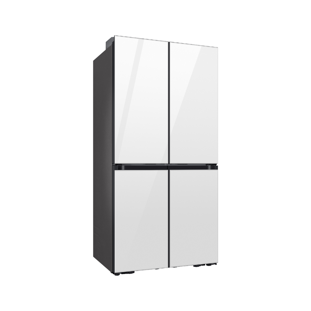 מקרר 4 דלתות סמסונג דירוג אנרגיה E - ניופרו סמסונג 648 ליטר BeSpoke Kitchen Fit RM70F63REW לבן